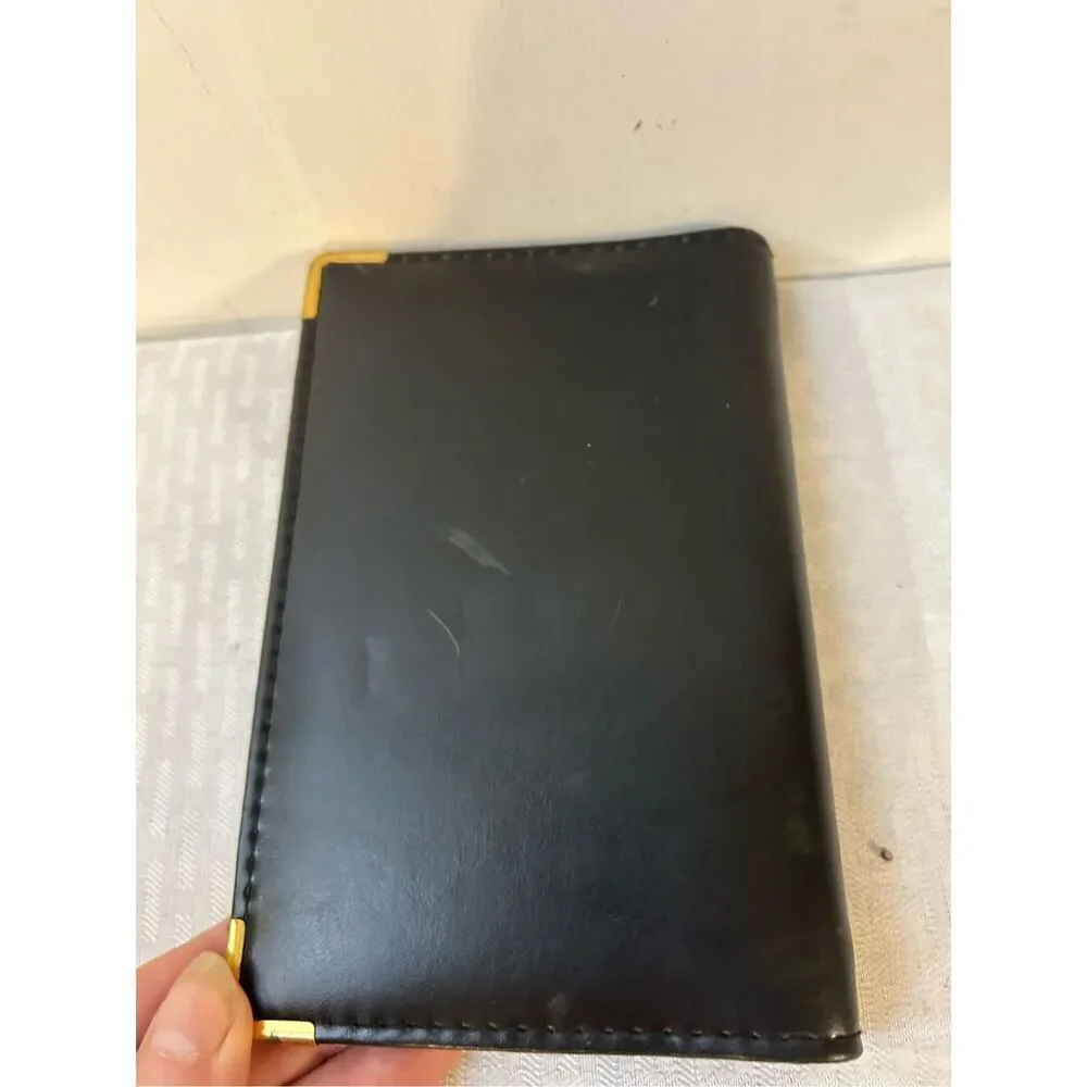 Rolodex black leather address card‎ holder 5